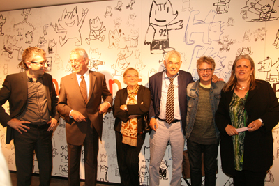 Jordi Martí, Josep Miquel Abad, Diana Garrigosa, Pasqual Maragall, Javier Mariscal i Maite Fandos