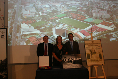 Sra. Maite Fandos, presidenta de la Fundació Barcelona Olímpica, Sr. Eudaldo Bonet president del Real Club de Polo Barcelona i Daniel García director del  CSIO Barcelona