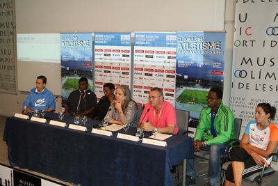 Manuel Olmedo, Steve Mullings, Zersenay Tadese, Maite Fandos, José Luis de Carlos, Dayron Robles  i Ana Pinedo