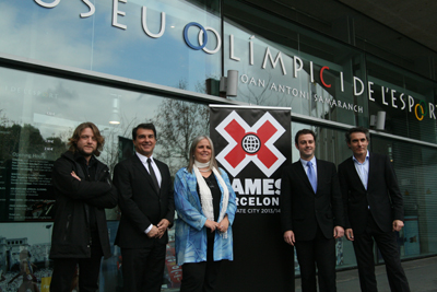 David Escudé, Joan Laporta, Maite Fandos, Albert Marco i Carlos Bartolomé